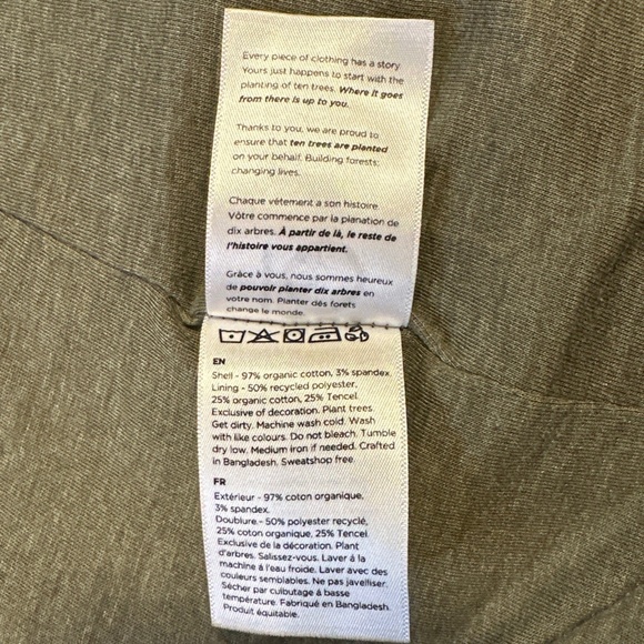 Tentree Field Jacket Women's Medium Green Military Utility Chore Coat Farm Army - Picture 9 of 11